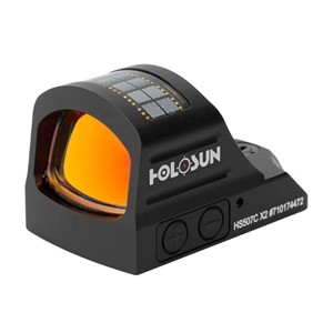 Holosun projectile sight for pistol with HS507C-X2 solar panel